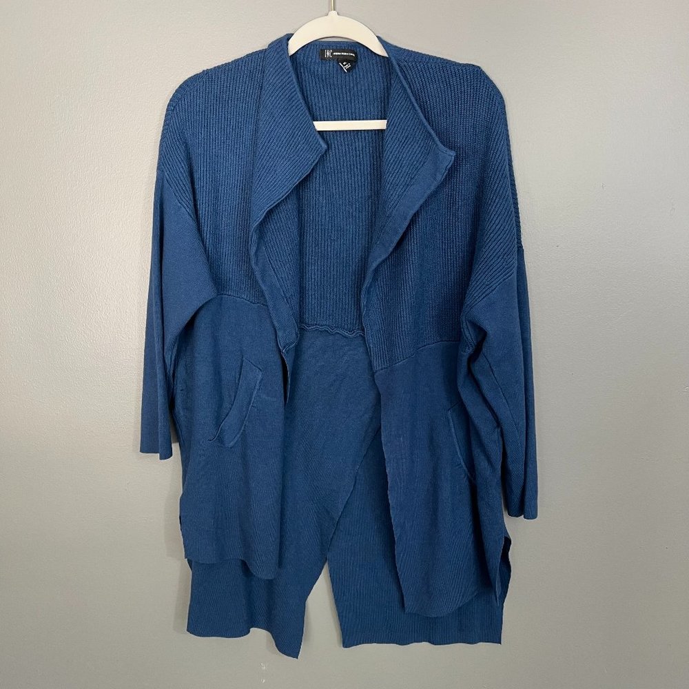 INC Size XL Blue Cardigan Sweater